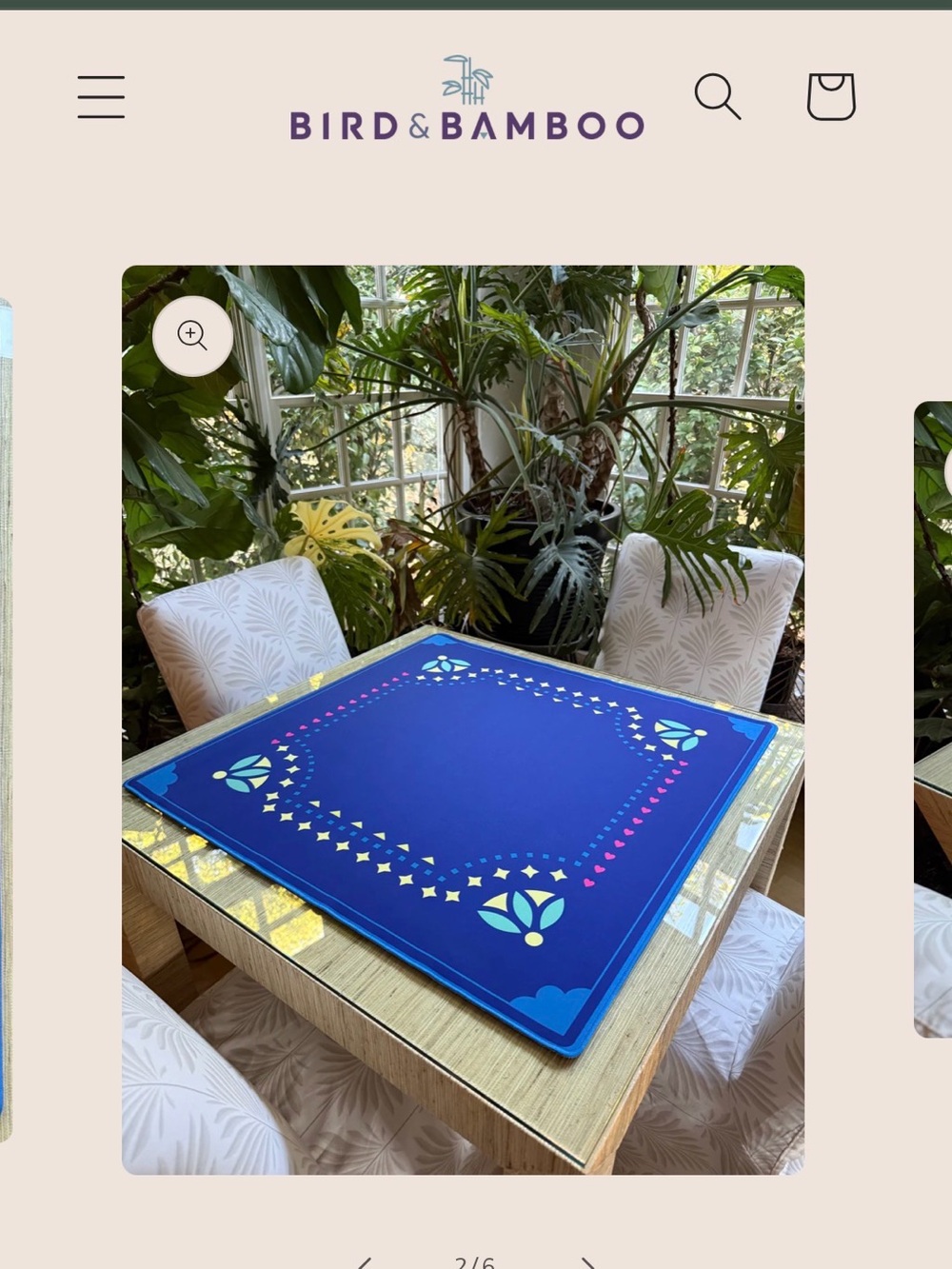 Bird & Bamboo Neoprene Mahjong Mat